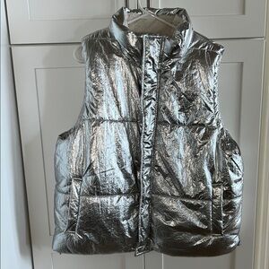 A New Day Metallic‎ Silver Vest